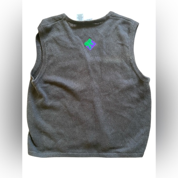 Vintage Bobbie Brooks Festive Christmas Sweater Vest Size 18W/20W Embroidered - Picture 7 of 14